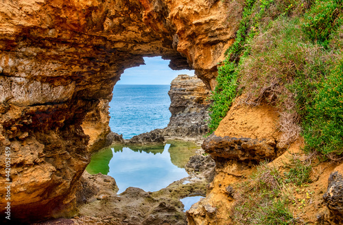 The Grotto is a sinkhole geological formation and tourist attraction, found on the Great Ocean Road outside Port Campbell in Victoria