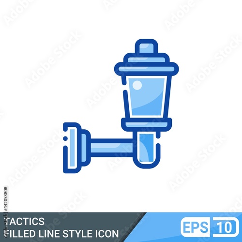 Lampshade icon in filled line style isolated on white background. EPS 10