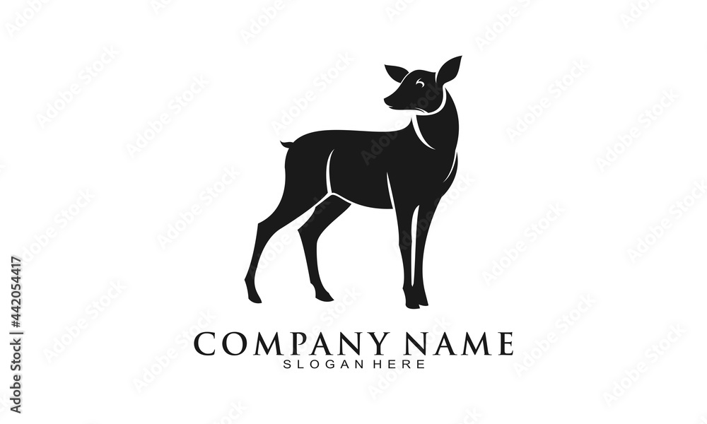 Deer animal vector logo
