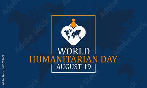 World Humanitarian Day Awareness month Vector Banner Template Observed On August