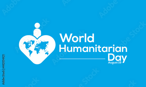 World Humanitarian Day Awareness month Vector Banner Template Observed On August