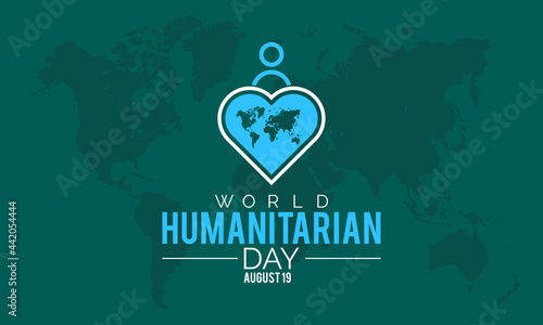 World Humanitarian Day Awareness month Vector Banner Template Observed On August