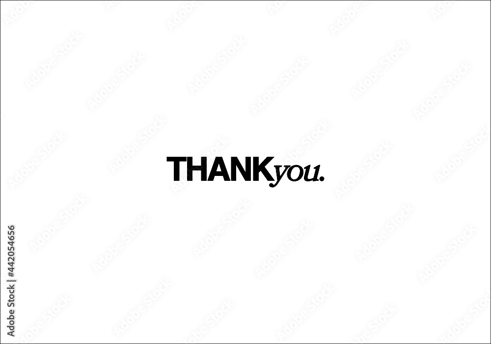 Thank You typography design Stock Vector | Adobe Stock