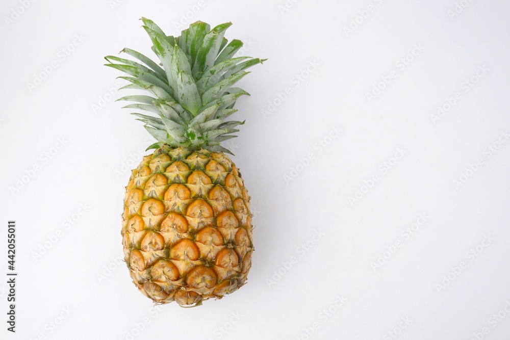fresh yellow pineapple isolated on white background fresh yellow pineapple isolated on white background