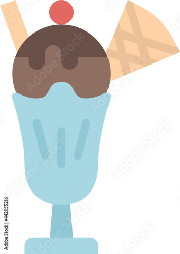 sundae flat icon