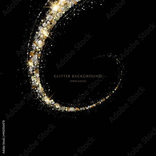 glitter background, luxury gold stardust light