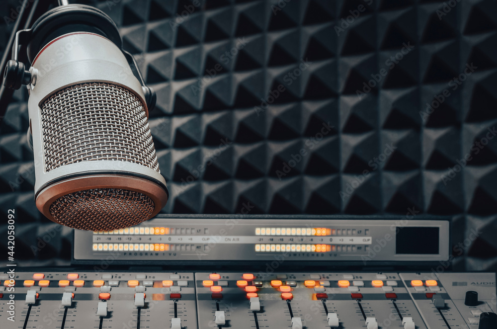 Professional microphone and sound mixer Professional microphone and sound mixer