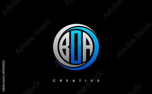 BOA Letter Initial Logo Design Template Vector Illustration
