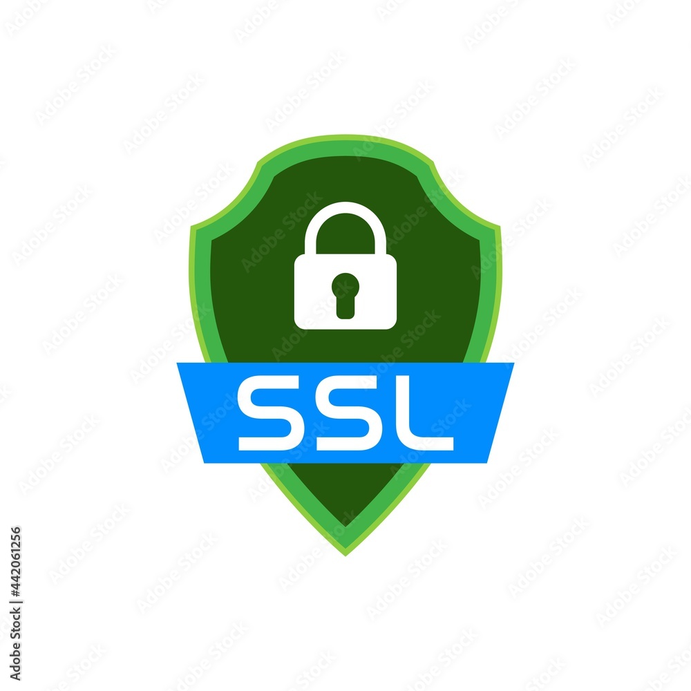 Secure connection icon isolated on white background Secure connection icon isolated on white background