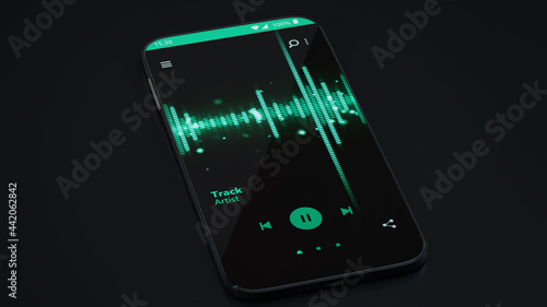Music player on mobile phon...