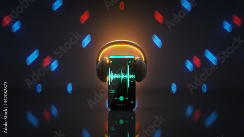Mobile phone with headphone...