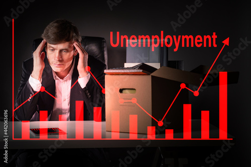 Unemployment line shows a s...