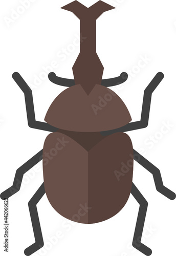 horned dynastid flat icon