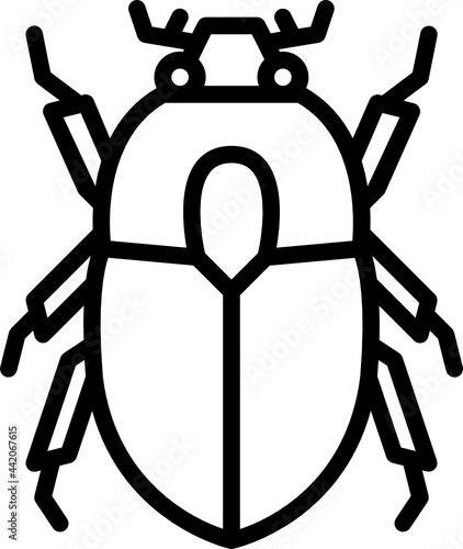 scarab beetle outline icon