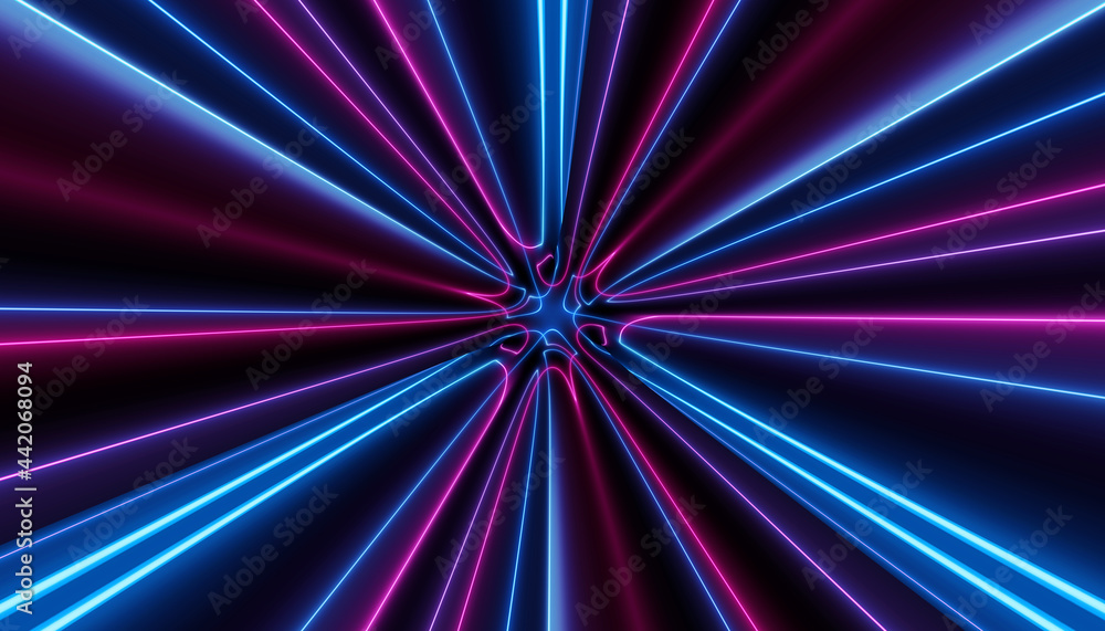 neon blue pink futuristic ultraviolet energy curvy glowing lines laser tunnel Sci-Fi black high resolution background neon blue pink futuristic ultraviolet energy curvy glowing lines laser tunnel Sci-Fi black high resolution background