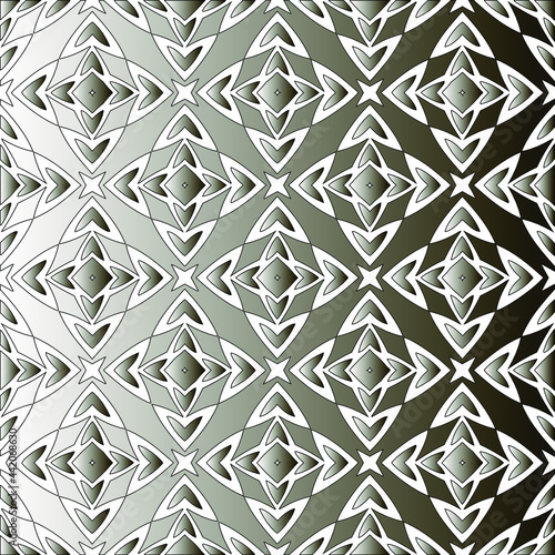 Silver metallic gradient with repeat Pattern . Abstract metallic background