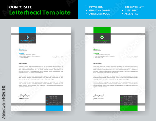 New Style Letterhead Template Design Print Ready