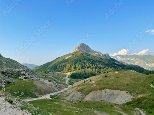 Sarajevo, Bosnia and Herzegovina - 28-06-2021: Landscape photography of scenic view on mountain Bjelasnica. photo