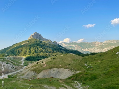 Sarajevo, Bosnia and Herzegovina - 28-06-2021: Landscape photography of scenic view on mountain Bjelasnica. photo