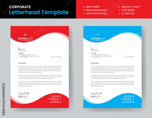 New Style Letterhead Template Design Print Ready