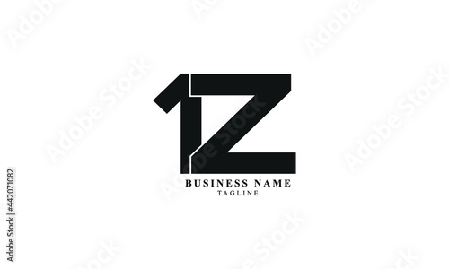 1Z, Z1, Abstract initial monogram letter alphabet logo design photo