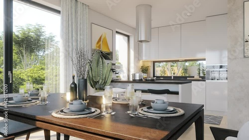 modern kitchen interior