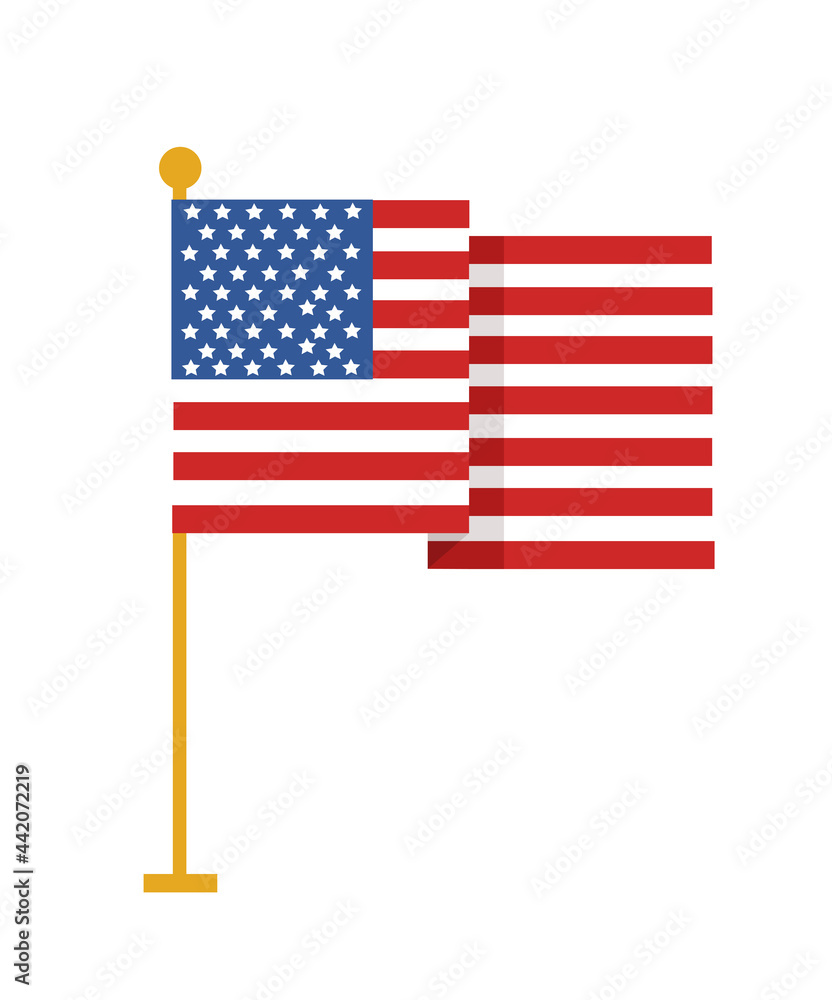 Obraz premium Vector American Flag illustration