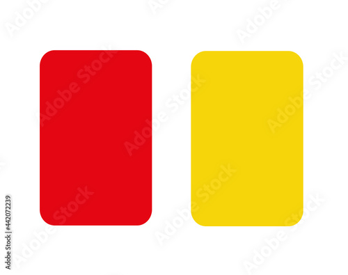Soccer red and yellow card