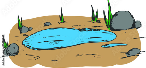 amazing hand drawn puddle illustration