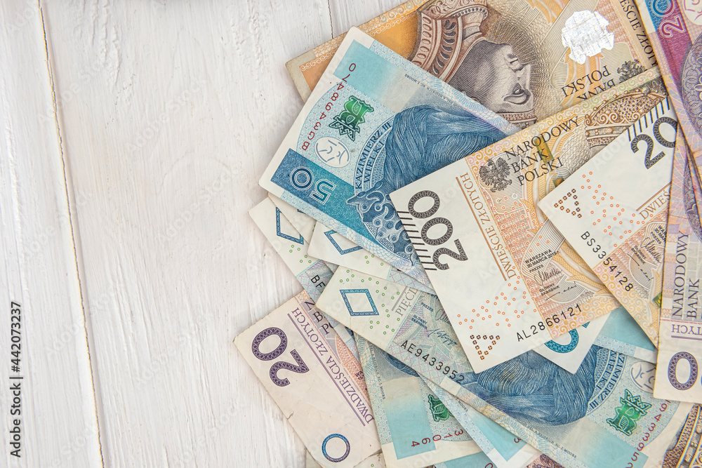 Obraz premium Polish money Zloty, 20 50 200 pln