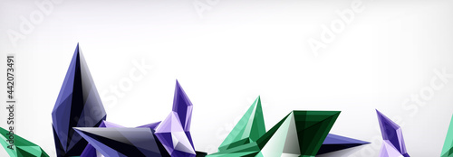 Vector 3d triangles and pyramids abstract background for business or technology presentations, internet posters or web brochure covers