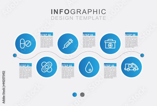 infographic icon healthy business care disease timeline