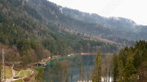 lake and the mountains in Schwangau, Germany