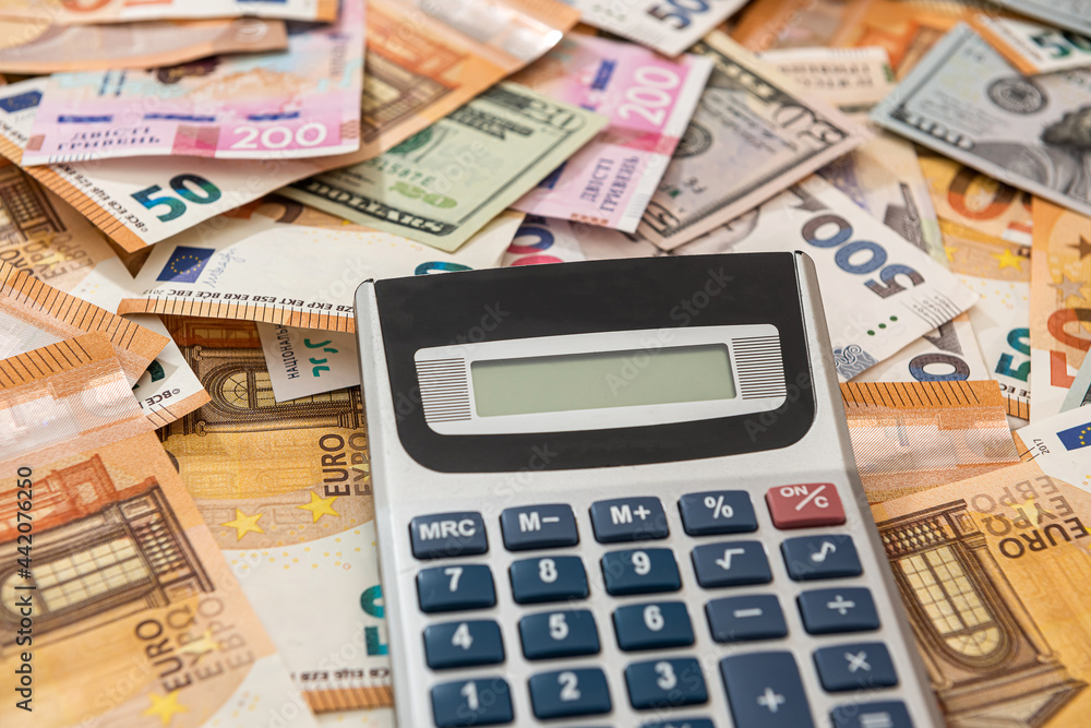 Business accounting euro hrivna dollar and calculator Business accounting euro hrivna dollar and calculator
