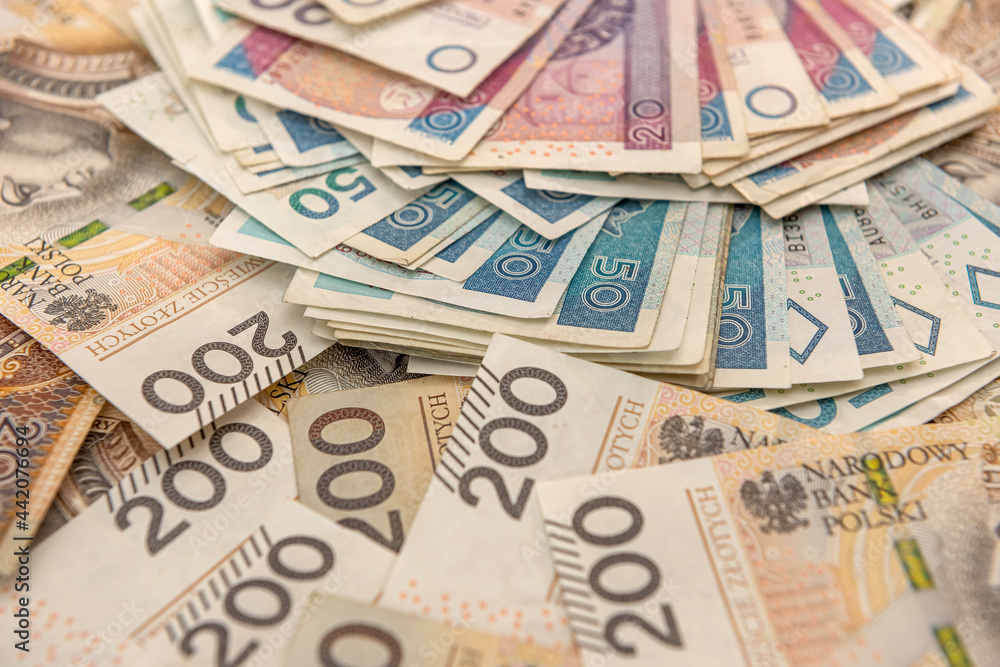 Pln polish money as background for design Pln polish money as background for design
