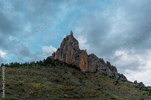 Medieval castle Kale at the top of the cliff