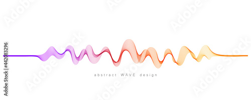 Vector background with color abstract blend wave
