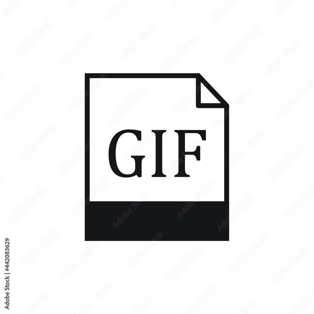 Gif animation button icon design. vector illustration Gif animation button icon design. vector illustration