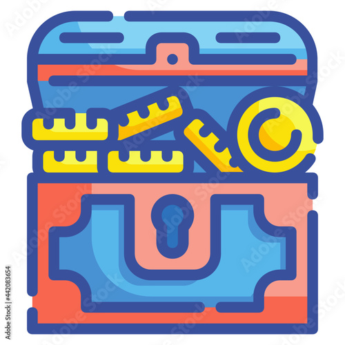 treasure line icon