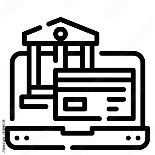 internet banking line icon