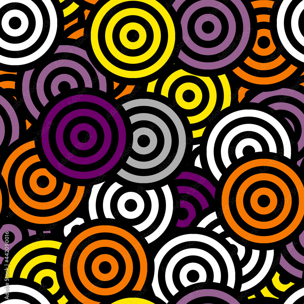 Fototapeta premium Vector seamless mosaic art pattern. Art background.
