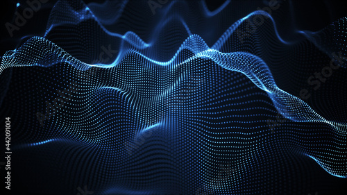 緑のテクノロジーのイメージ　パーティクル