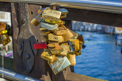 Love locks in Venice