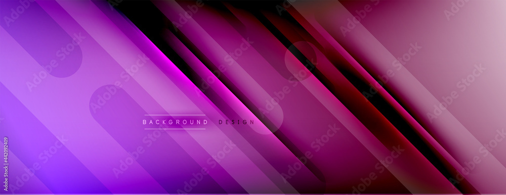 Fototapeta premium Abstract background. Shadow lines on bright shiny gradient background.