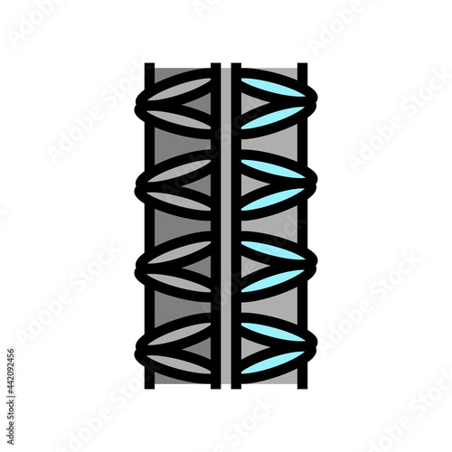 steel rebar color icon vector. steel rebar sign. isolated symbol illustration