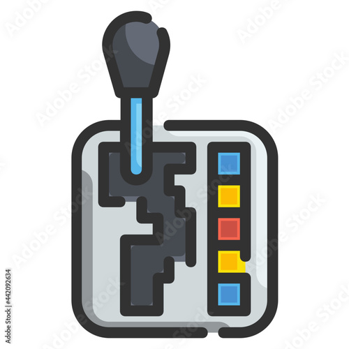 gearstick line icon