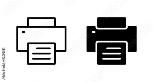 Printer icon vector for web, computer and mobile app