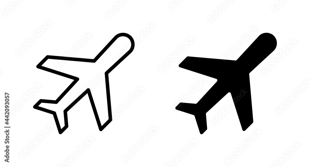airplane icon vector for web, computer and mobile app