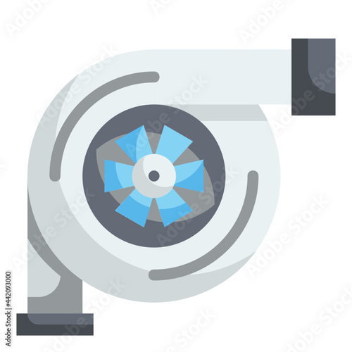 turbine flat icon