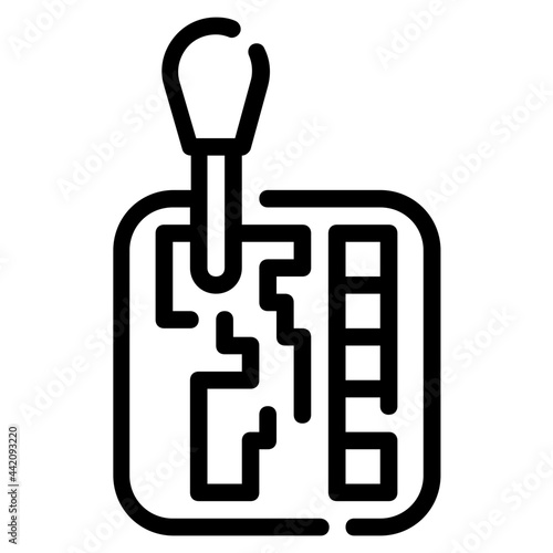 gearstick line icon